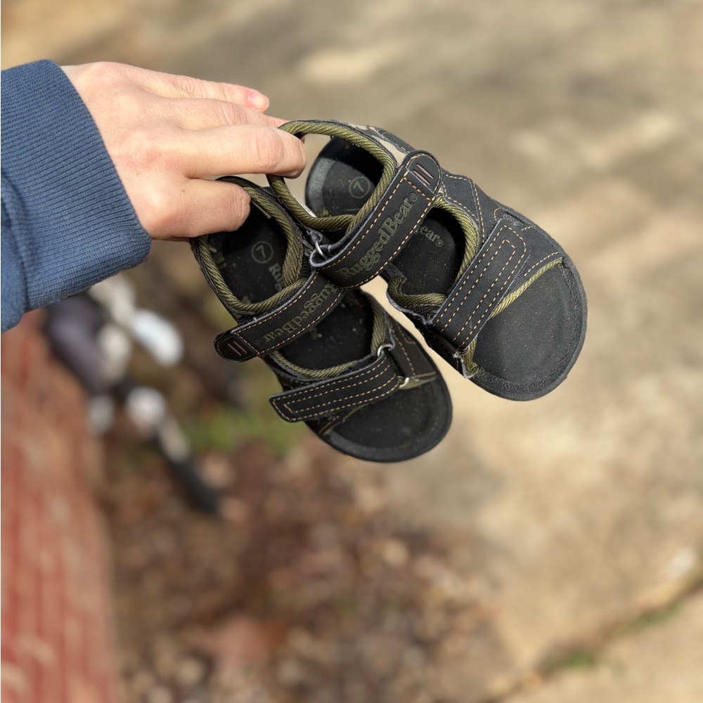 Black and Green Kids Sandals